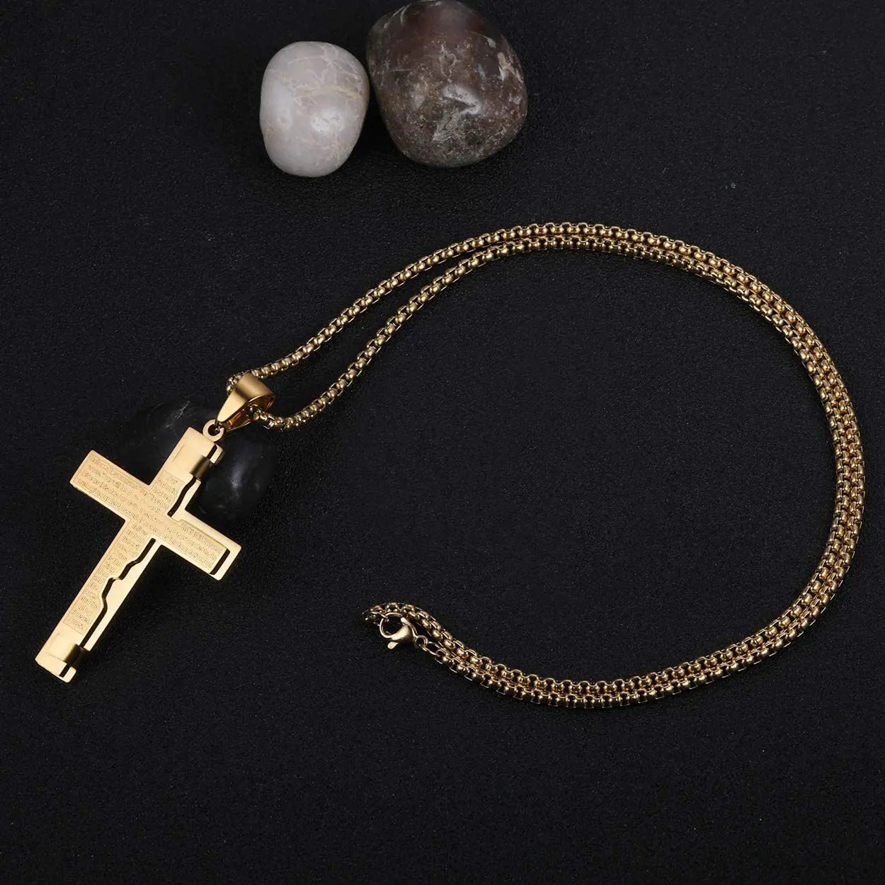 Titanium Steel Cross Necklace for Unisex Fashion