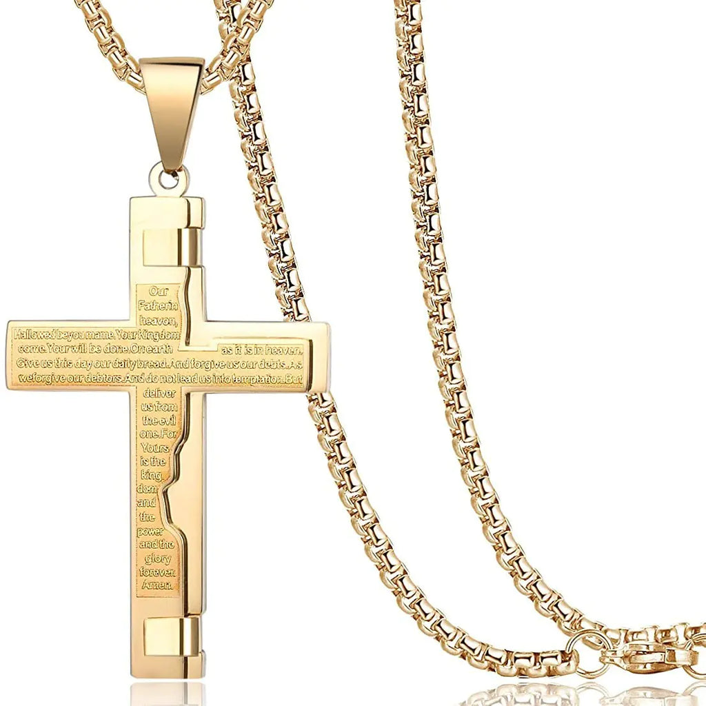 Titanium Steel Cross Necklace for Unisex Fashion