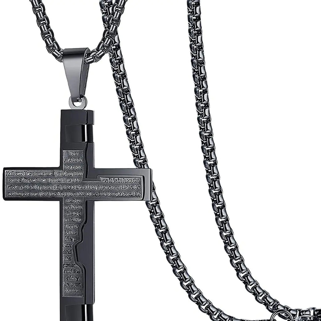 Titanium Steel Cross Necklace for Unisex Fashion