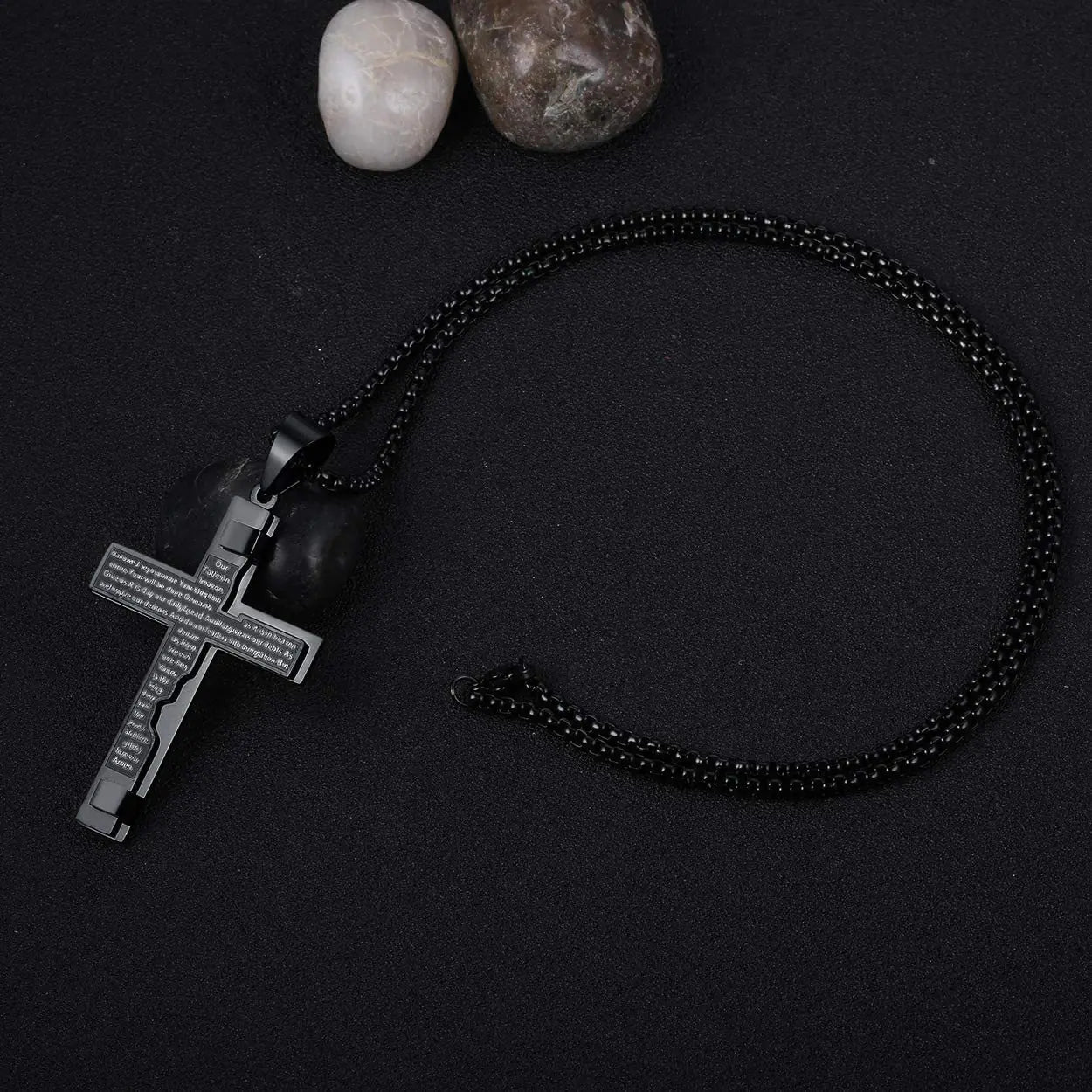 Titanium Steel Cross Necklace for Unisex Fashion